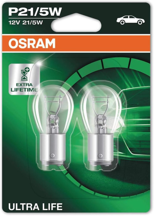 Set 2 Buc Bec Osram P21/5W 12V 21/5W Ultra Life Blister 7528ULT-02B
