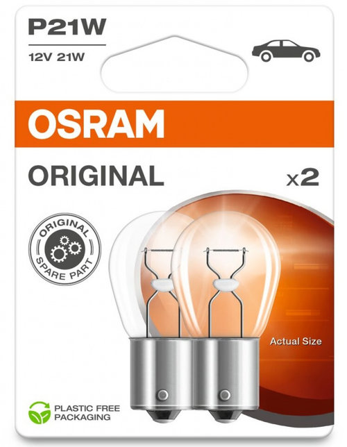 Set 2 Buc Bec Osram P21W 12V 21W Original Blister 7506-2BL