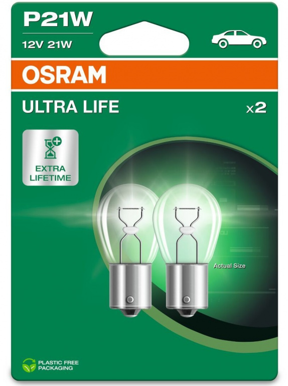 Set 2 Buc Bec Osram P21W 12V 21W Ultra Life Blister 7506ULT-2BL