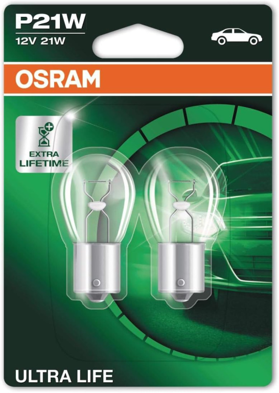 Set 2 Buc Bec Osram P21W 12V 21W Ultra Life Blister 7506ULT-02B