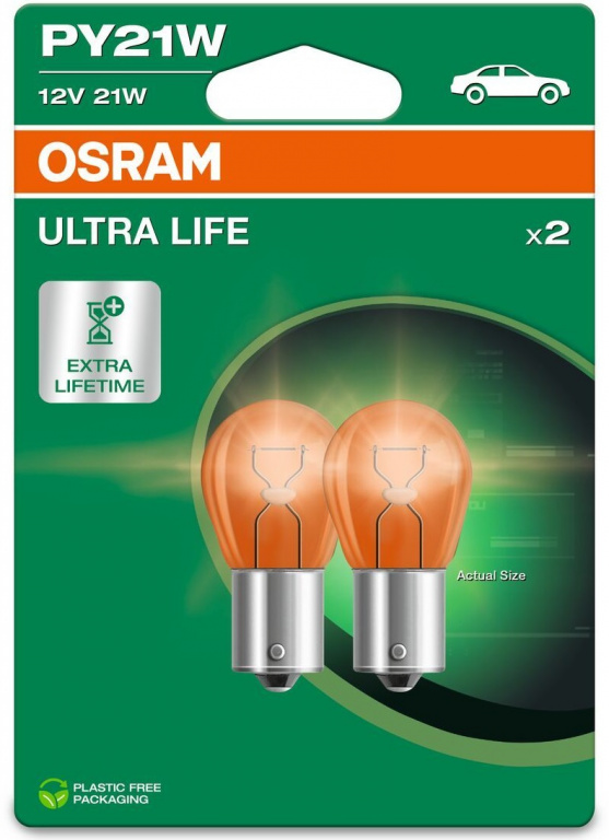 Set 2 Buc Bec Osram PY21W 12V 21W Ultra Life Blister 7507ULT-2BL
