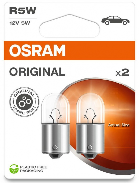 Set 2 Buc Bec Osram R5W 12V 5W Original Blister 5007-2BL