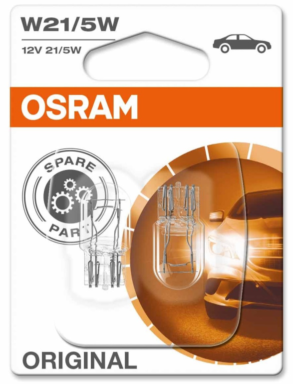 Set 2 Buc Bec Osram W21/5W 12V 21/5W Original Blister 7515-02B