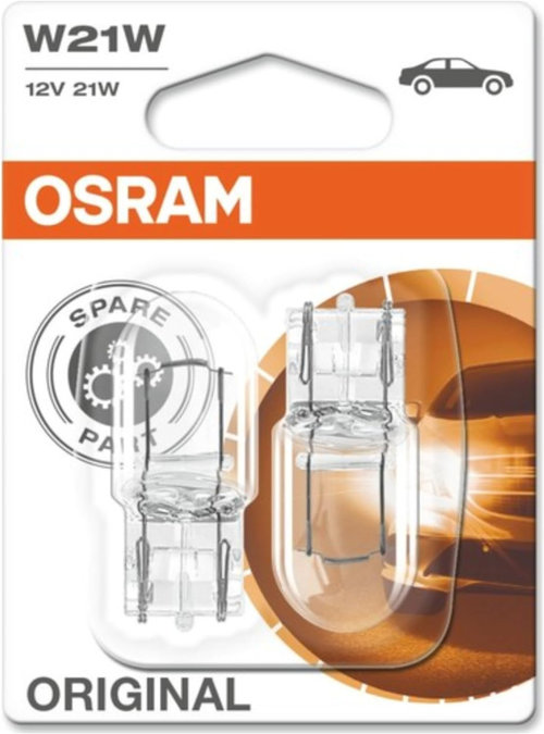 Set 2 Buc Bec Osram W21W 12V 21W Original Blister 7505-02B