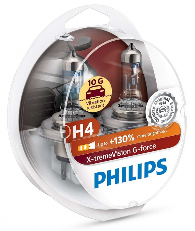 Set 2 Buc Bec Philips H4 12V 60/55W P43T G-Force +130% 12342XVGS2
