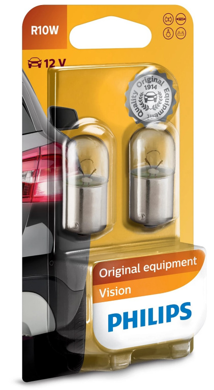 Set 2 Buc Bec Philips R10W 12V 10W Vision Blister 12814B2