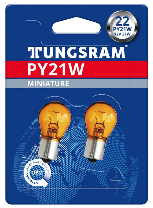 Set 2 Buc Bec Tungsram PY21W 12V 21W BAU15S BL1454