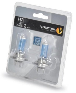 Set 2 Buc Bec Vectra H7 Albastru 12V 55W 1876