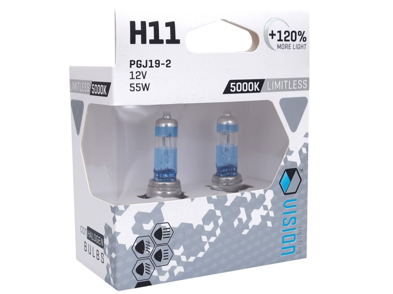 Set 2 Buc Bec Vision H11 12V 55W Pgj19-2 U E4 Alb Limitless +120% 58862