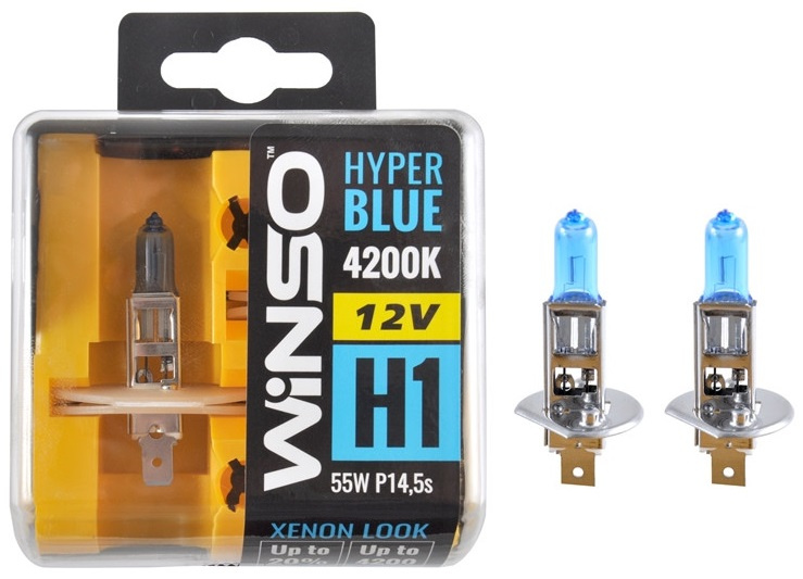 Set 2 Buc Bec Winso H1 12V 55W 4200K P14.5s Hyper Blue Xenon Look 712150