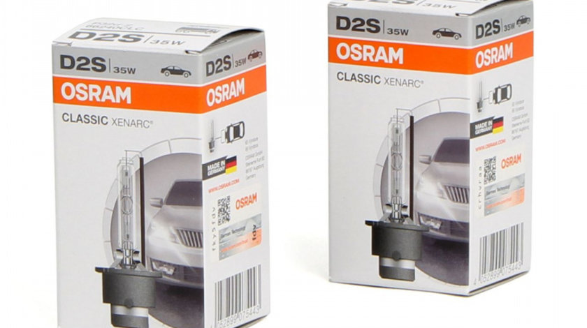 Set 2 Buc Bec Xenon Osram D2S Classic Xenarc 85V 35W P32d-2 66240CLC