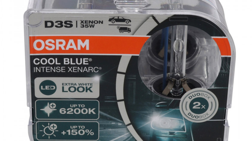 Set 2 Buc Bec Xenon Osram D3S 42V 35W PK32D-5 Cool Blue Intense NextGen 6200K 66340CBN-HCB