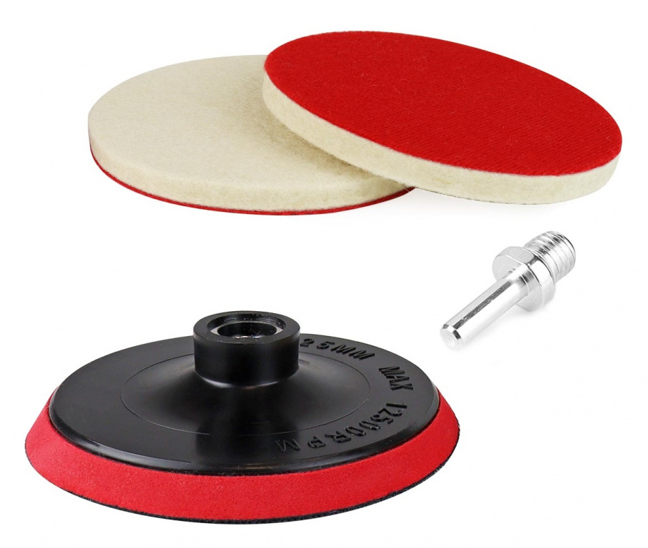 Set 2 Buc Burete Polish + Taler + Adaptor M14 Amio 125MM 02649