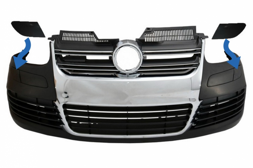 Set 2 Buc Capace Spalator Far Dreapta + Stanga Bara Fata Compatibil Cu Volkswagen Golf 5 2003-2007 R32 Look SRAVWG5R32