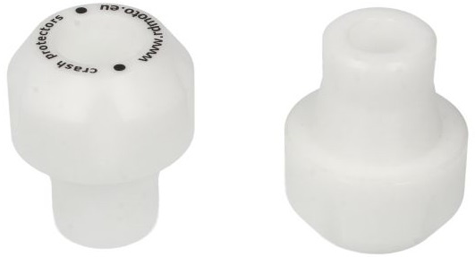 Set 2 Buc Capete Crash Pad Moto Rdmoto Alb RDM-PH01W