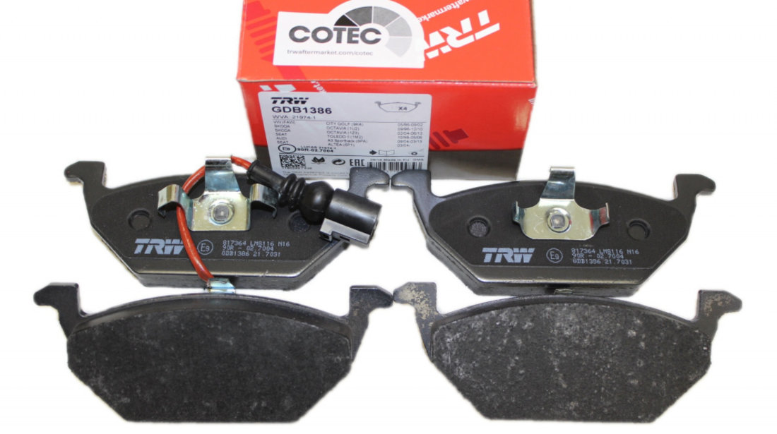 Set 2 Buc Discuri Frana Fata + Set Placute Frana Fata Trw Skoda Octavia 1 1996-2010 2 Buc DF2804 + GDB1386