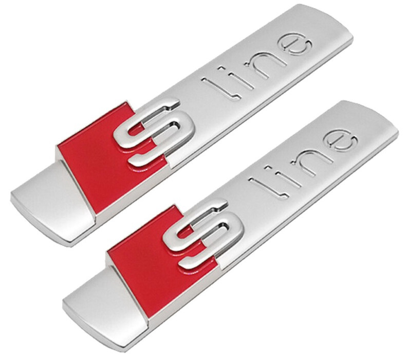 Set 2 Buc Emblema Audi S-Line Aluminiu