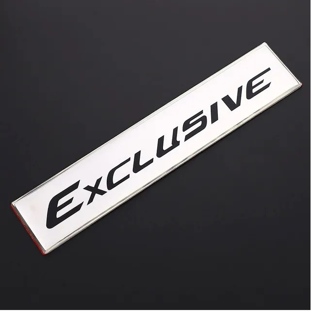 Set 2 Buc Emblema “Exclusive” Culoare Crom JS-09 051023-21