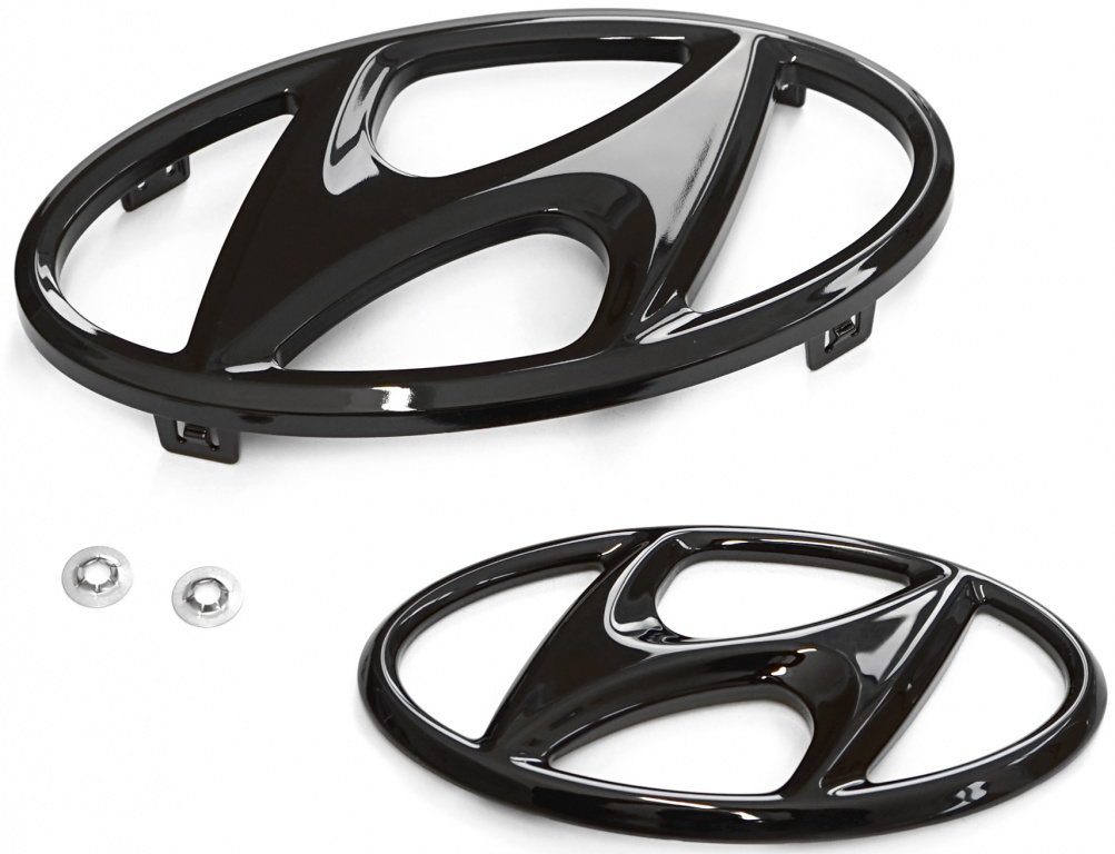 Set 2 Buc Emblema Grila Radiator + Haion Oe Hyundai i30 PD 2020→ Negru 9999Z057237