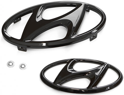 Set 2 Buc Emblema Grila Radiator + Haion Oe Hyundai i30 PD 2020→ Negru 9999Z057237
