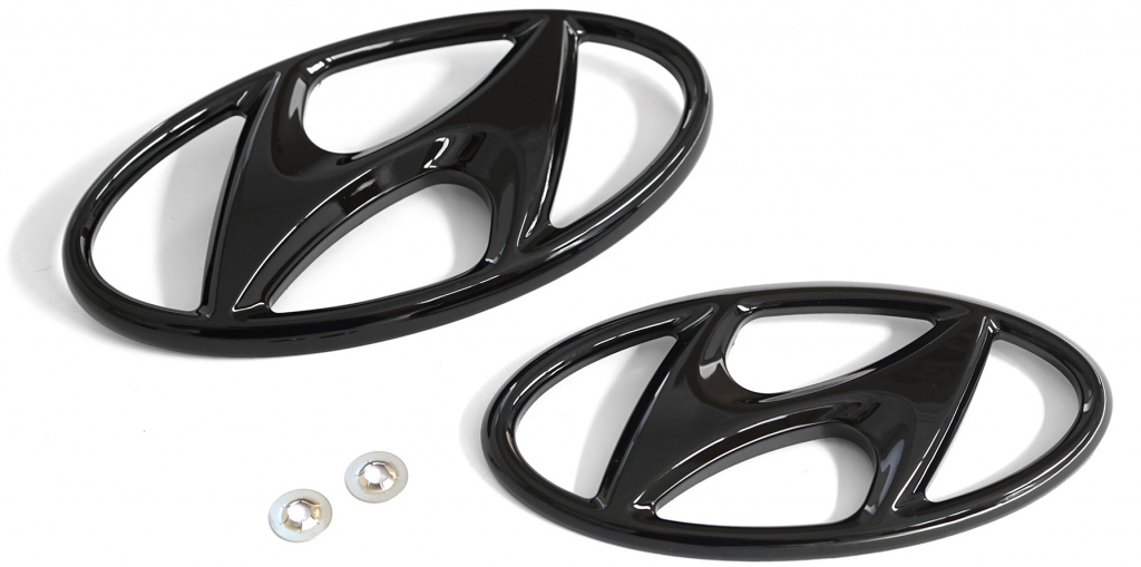 Set 2 Buc Emblema Grila Radiator + Haion Oe Hyundai i30 N-Line Negru 9999Z057156