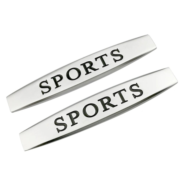 Set 2 Buc Embleme Auto Metalice Autoadezive Sports Crom AVX-T061023-2