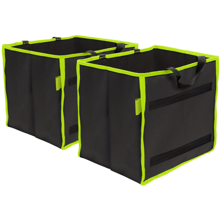 Set 2 Buc Geanta Organizator Portbagaj Auto Negru / Verde 25 x 30 x 30 cm Mnc 54925