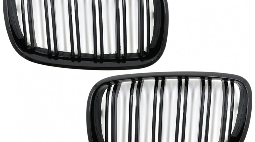 Set 2 Buc Grile Radiator Nari Duble Am Bmw X5 E70 2006-2013 Negru Lucios M Design FGBME70DPBG6