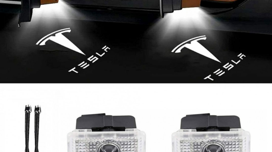 Set 2 Buc Holograme Logo Usi Tesla Model Y 2020→ BTSL-020019