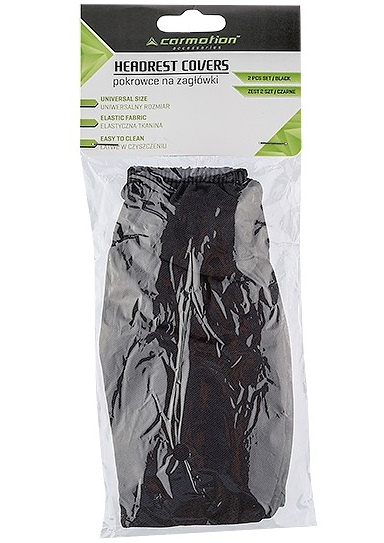 Set 2 Buc Huse Tetiere Carmotion Negru 86384