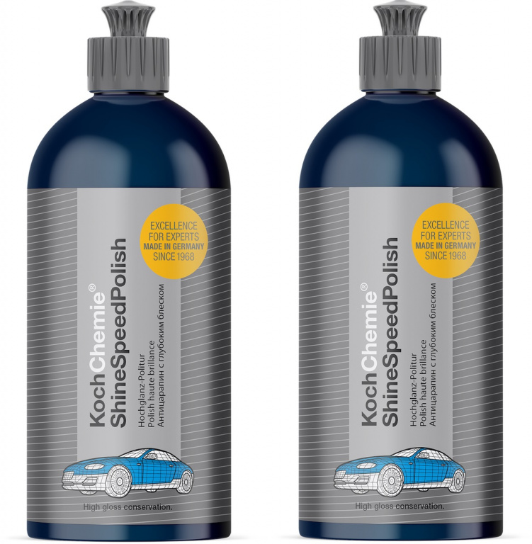 Set 2 Buc Koch Chemie Shine Speed Polish Polish Cu Ceară Auto 500ML 77711500