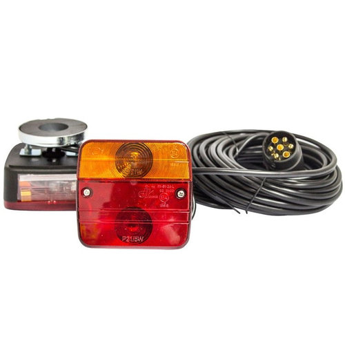 Set 2 Buc Lampi Iluminat Spate Magnetice Pentru Remorca / Trailer Fisa 7 Pini Cablu Intre Stopuri De...