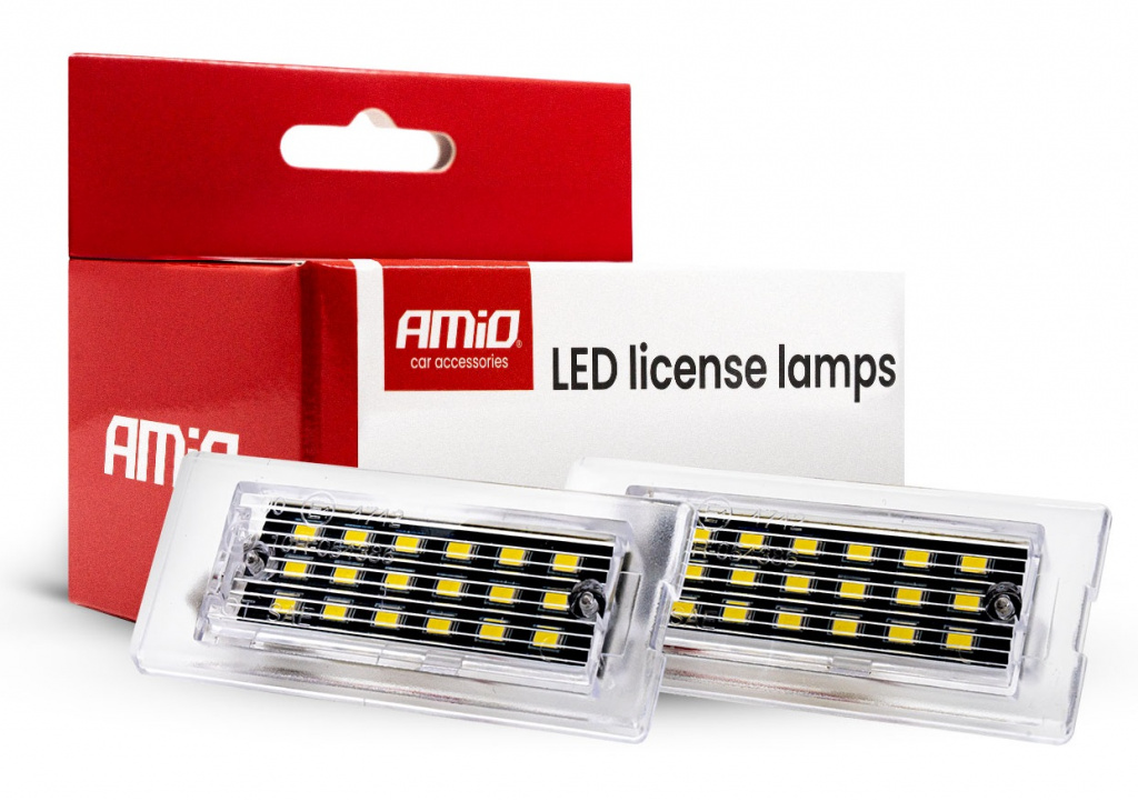 Set 2 Buc Lampi Numar Inmatriculare Fumuri Led Amio Bmw X5 E53 2000-2006 CLP07 04546