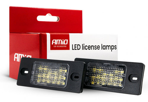 Set 2 Buc Lampi Numar Inmatriculare Fumuri Led Amio Volkswagen Bora 1J2 1998-2005 Saloon CLP11 04550