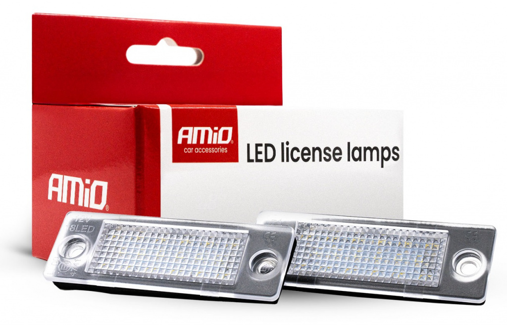 Set 2 Buc Lampi Numar Inmatriculare Fumuri Led Amio Volkswagen Transporter T5 2003-2009 CLP09 04548