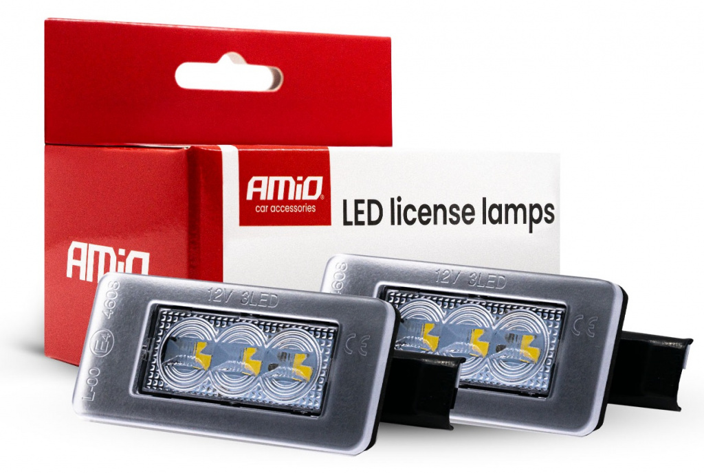 Set 2 Buc Lampi Numar Inmatriculare Fumurii Led Amio Peugeot 208 2012-2016 CLP13 HP 04556