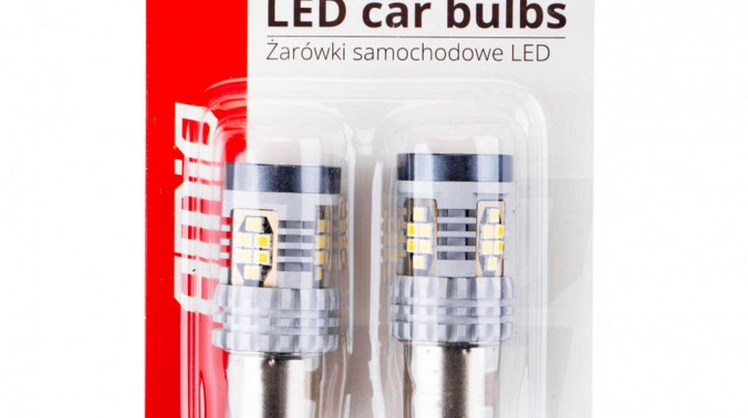 Set 2 Buc Led Amio BA15S P21W R10W R5W 24 SMD 1156 Canbus 3020 Alb 12/24V 02797