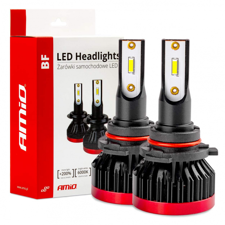 Set 2 Buc Led Amio BF Series HB4 9006 12V 50W 3100Lm Alb 6000K 02247