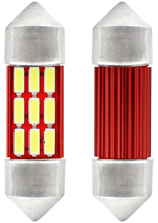 Set 2 Buc Led Amio Sofit 12V / 24V 12 SMD 4014 C5W Canbus Alb 5600K 31mm 01631