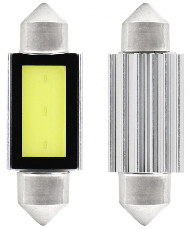 Set 2 Buc Led Amio Sofit 12V 3 COB C5W Canbus Alb 5600K 39mm 01640