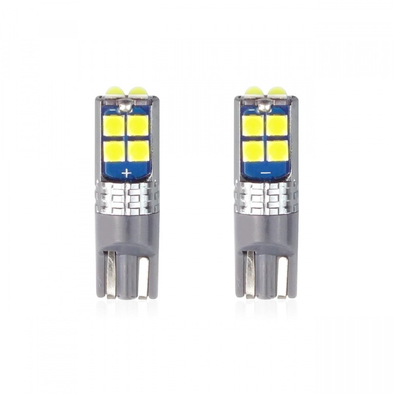 Set 2 Buc Led Amio T10 12V / 24V 10 SMD Canbus Alb AVX-AM02447