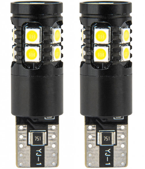 Set 2 Buc Led Amio T10 12V / 24V W5W 13 SMD 3030 Canbus Alb 5500K 04259