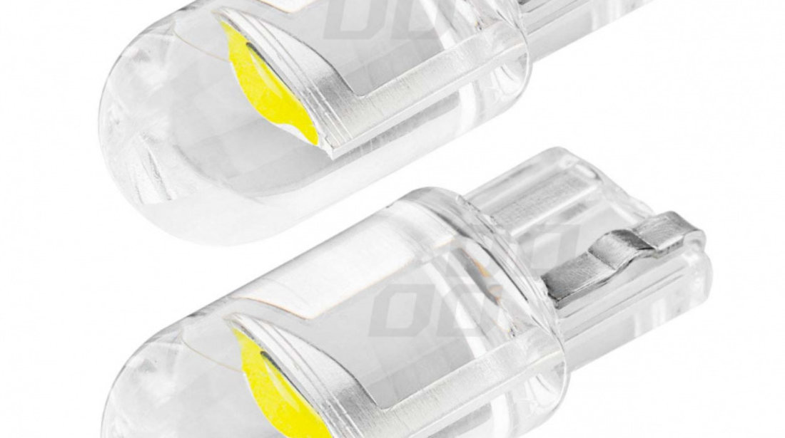 Set 2 Buc Led Amio T10 W5W 12V Clear White 02645