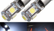 Set 2 Buc Led Auto BAX9S Canbus Cu 5 SMD 550811