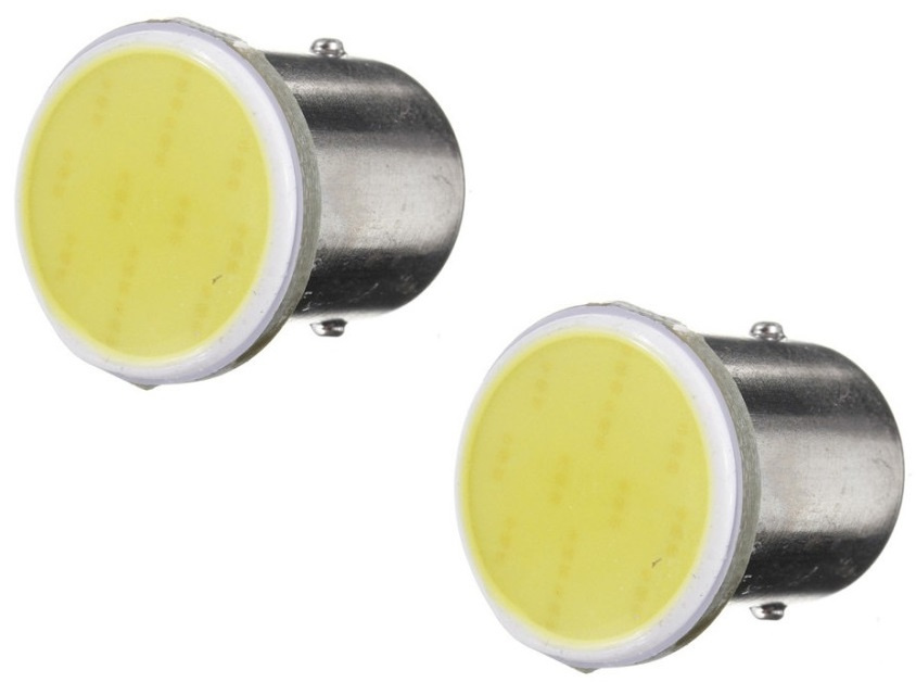 Set 2 Buc Led BA15S 12V 3W COB Galben 56266Y-12V 310117-13