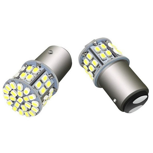 Set 2 Buc Led BAY15D 12V 50 SMD Rosu 030418-1