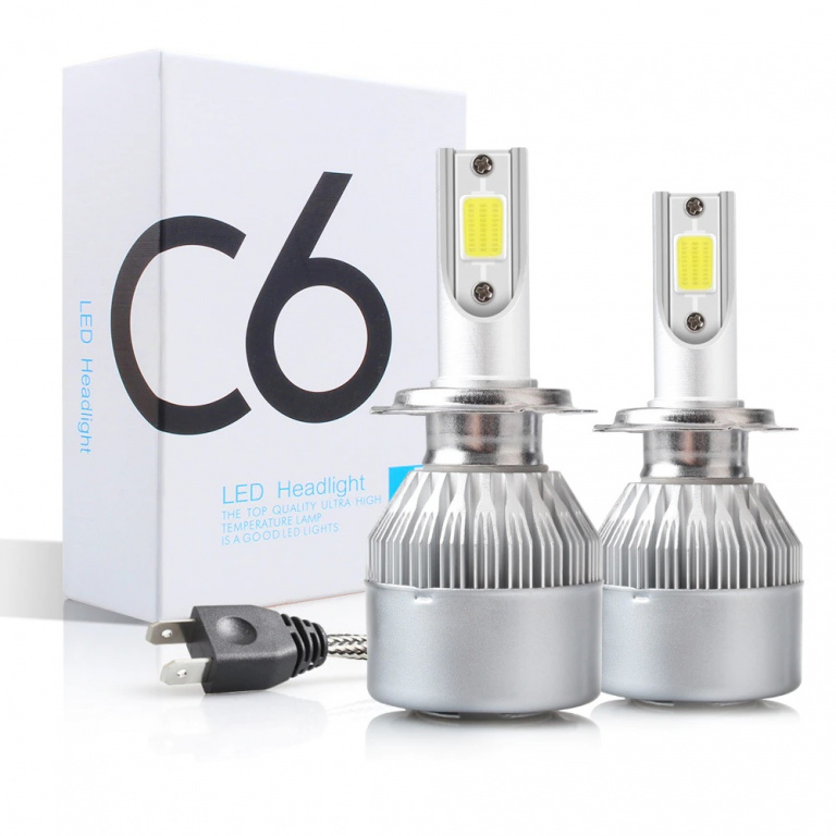 Set 2 Buc Led C6 HB3 12V / 24V 36W 3800Lm Alb 6000K HB3-C6