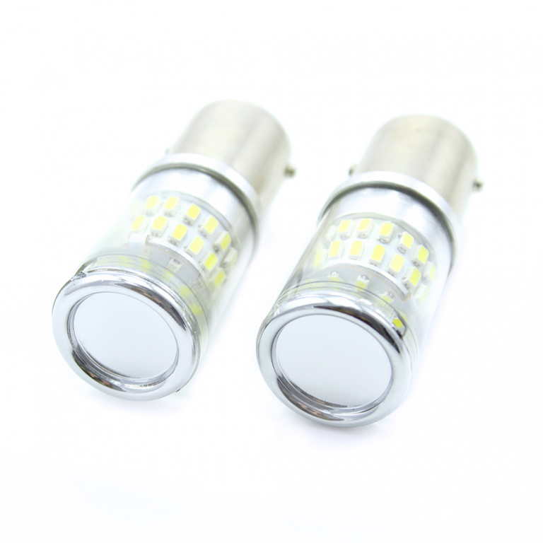 Set 2 Buc Led Carguard BAY15D 12V 48 SMD Canbus Alb 6000K CAN125