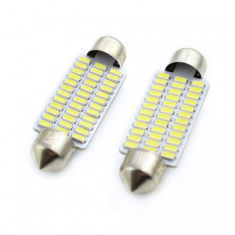 Set 2 Buc Led Carguard Sofit 12V 36 SMD C5W Alb 6000K 41mm CLD025
