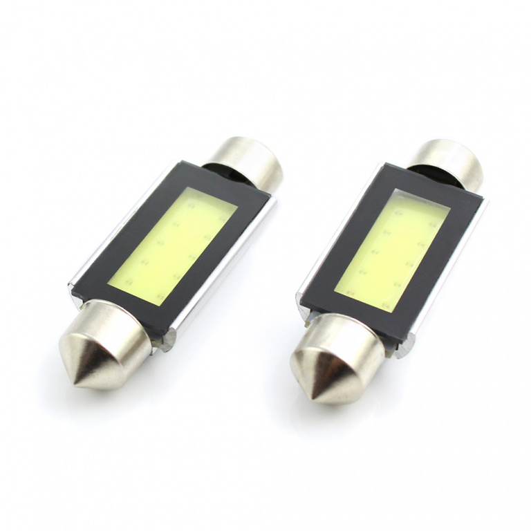 Set 2 Buc Led Carguard Sofit 12V COB C5W Alb 6000K 41mm CLD020